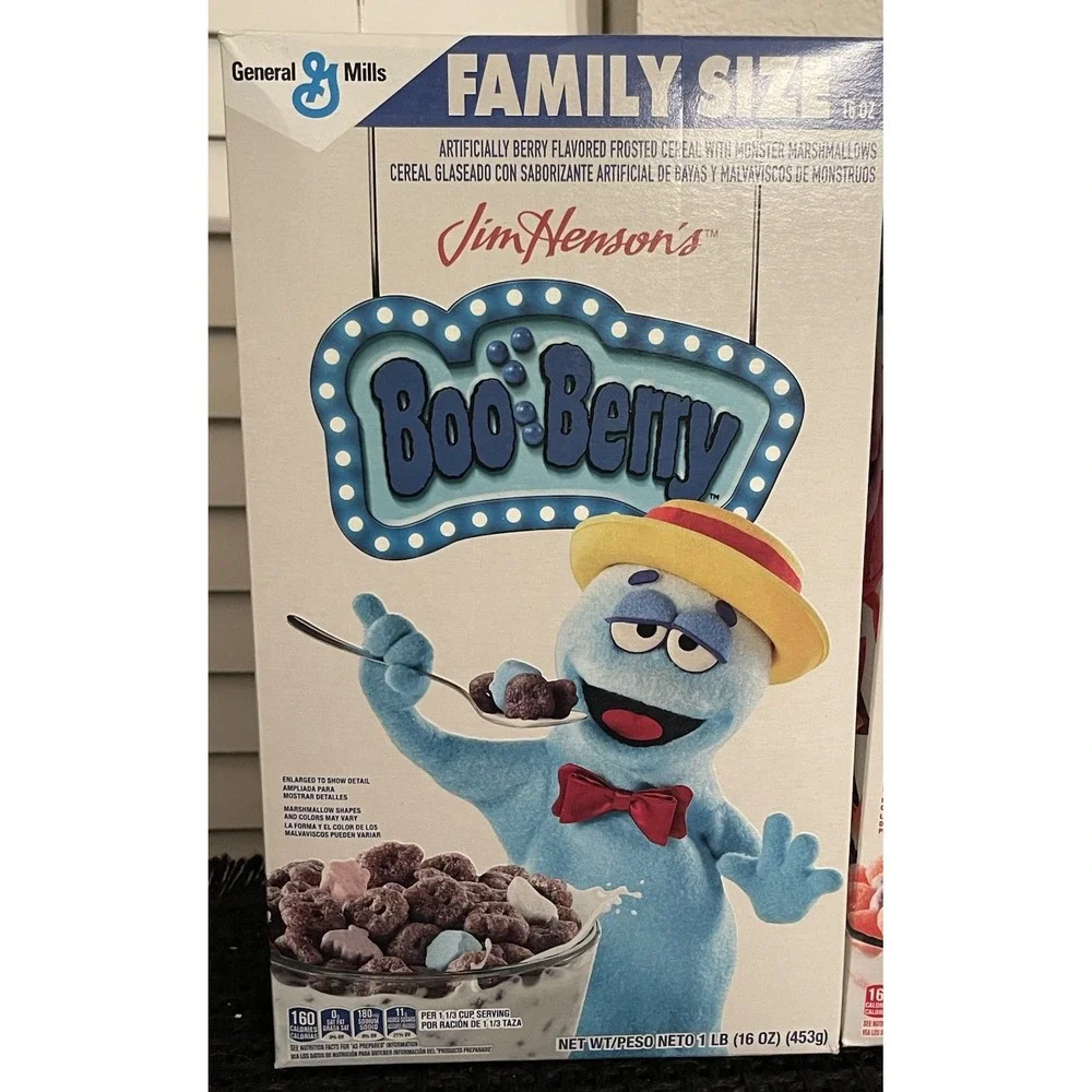 Boo Berry Cereal w/Monster Marshmallows, Kids Cereal, Limited Edition (2)‎
